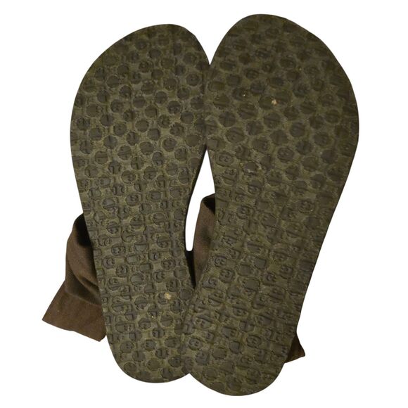 Sanuk Yoga Mat Slingback Sandals Flip Flop Size 8 Brown Comfort Shoes Womens - Picture 7 of 8